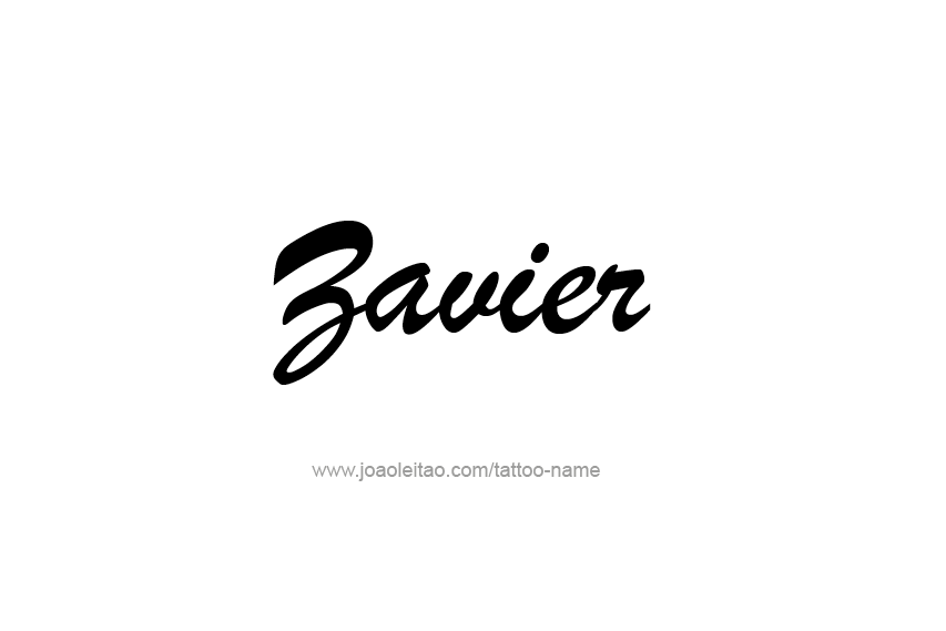 Tattoo Design  Name Zavier   