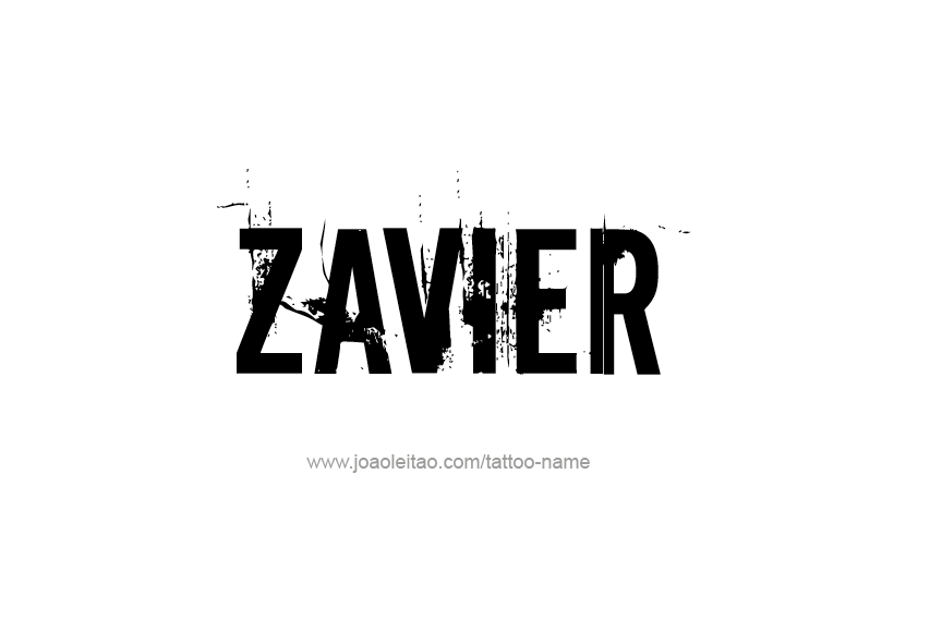 Tattoo Design  Name Zavier   