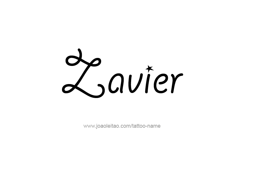 Tattoo Design  Name Zavier   