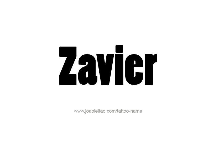 Tattoo Design  Name Zavier   