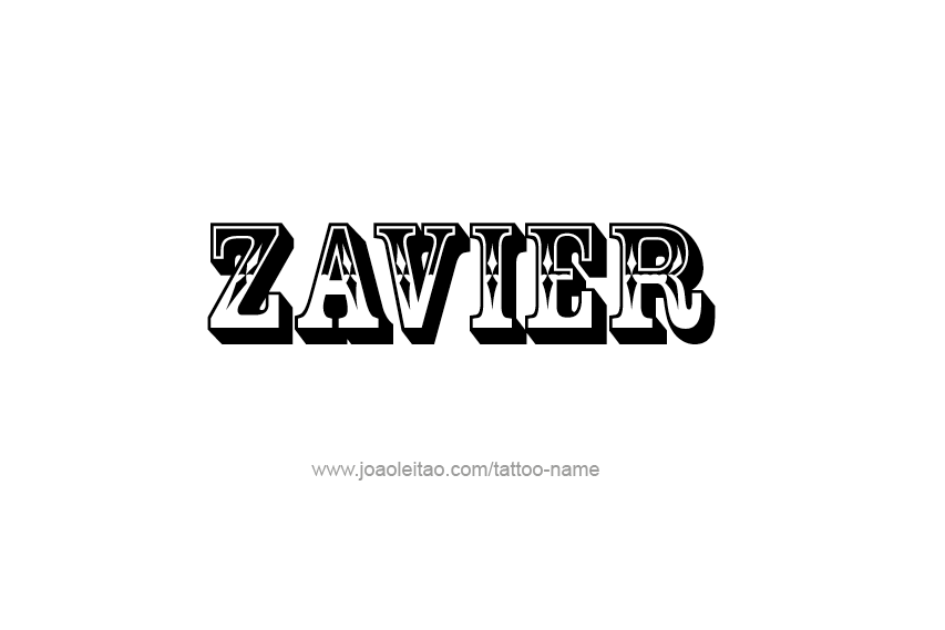 Tattoo Design  Name Zavier   