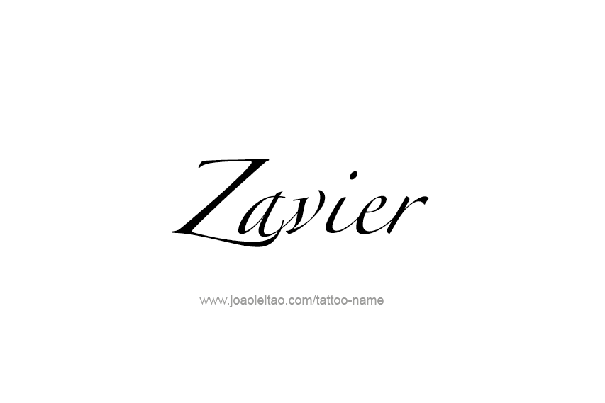 Tattoo Design  Name Zavier   