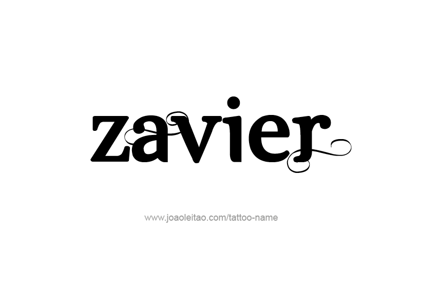 Tattoo Design  Name Zavier   