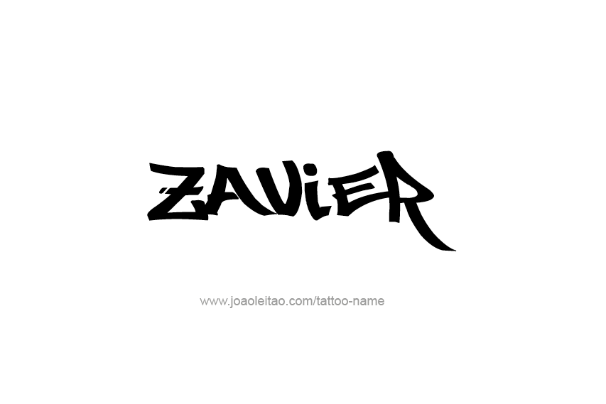 Tattoo Design  Name Zavier   