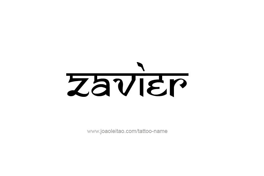 Tattoo Design  Name Zavier   