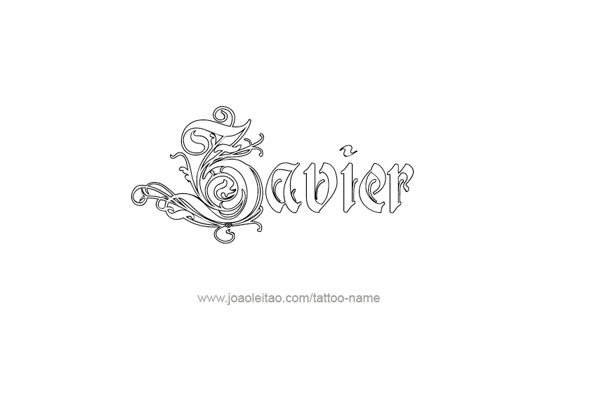 Tattoo Design  Name Zavier   