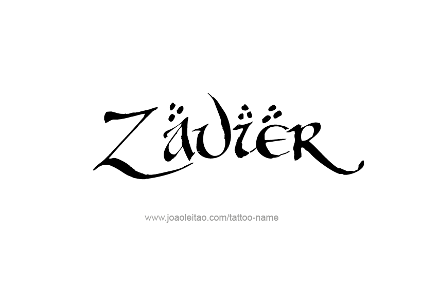 Tattoo Design  Name Zavier   