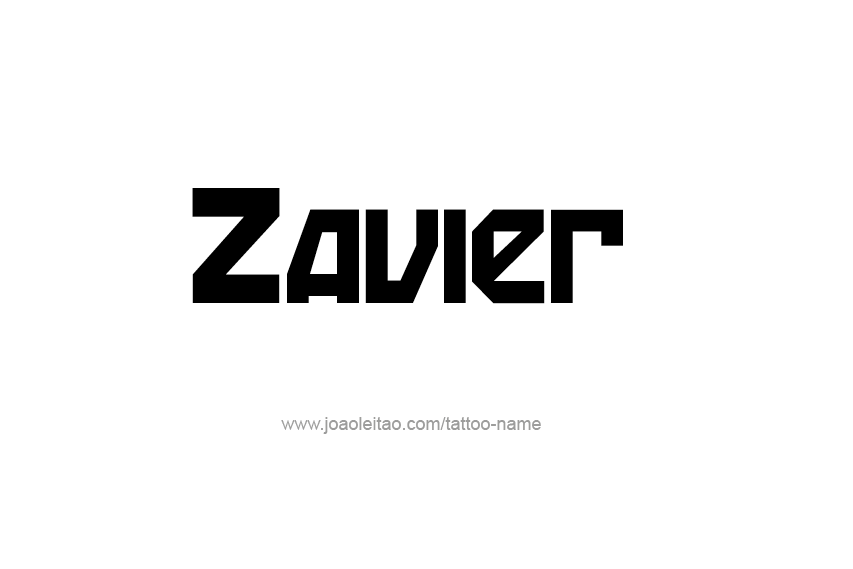 Tattoo Design  Name Zavier   