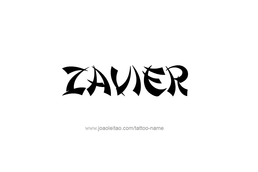 Tattoo Design  Name Zavier