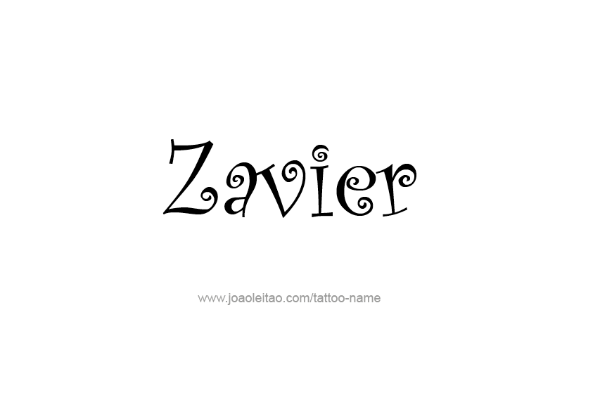 Tattoo Design  Name Zavier   