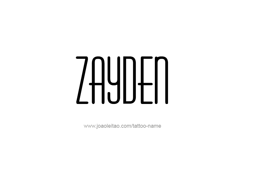 Tattoo Design  Name Zayden   