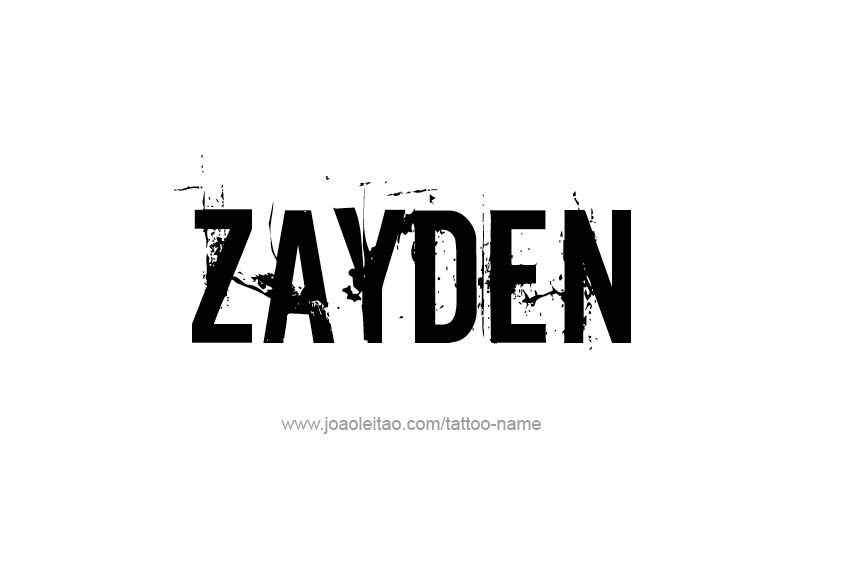 Tattoo Design  Name Zayden   