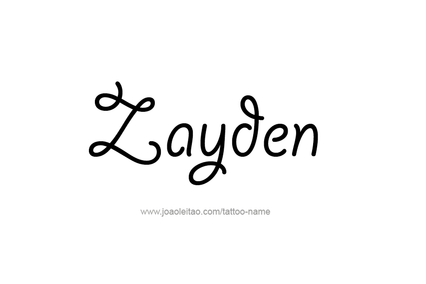 Tattoo Design  Name Zayden   