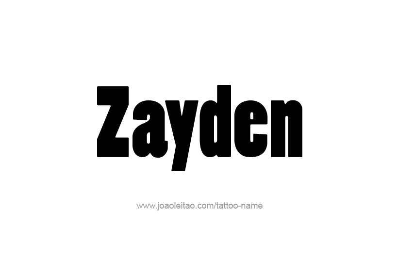 Tattoo Design  Name Zayden   