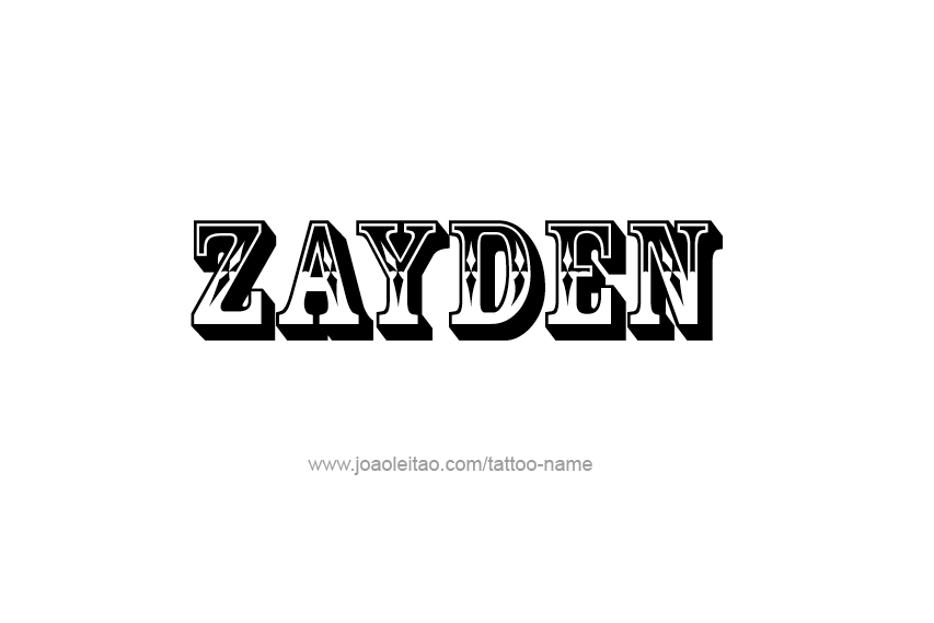 Tattoo Design  Name Zayden   