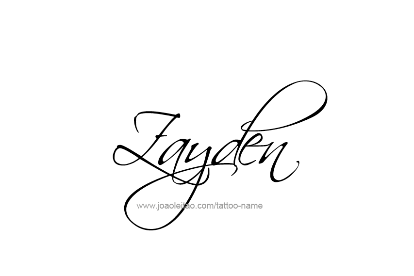 Tattoo Design  Name Zayden   