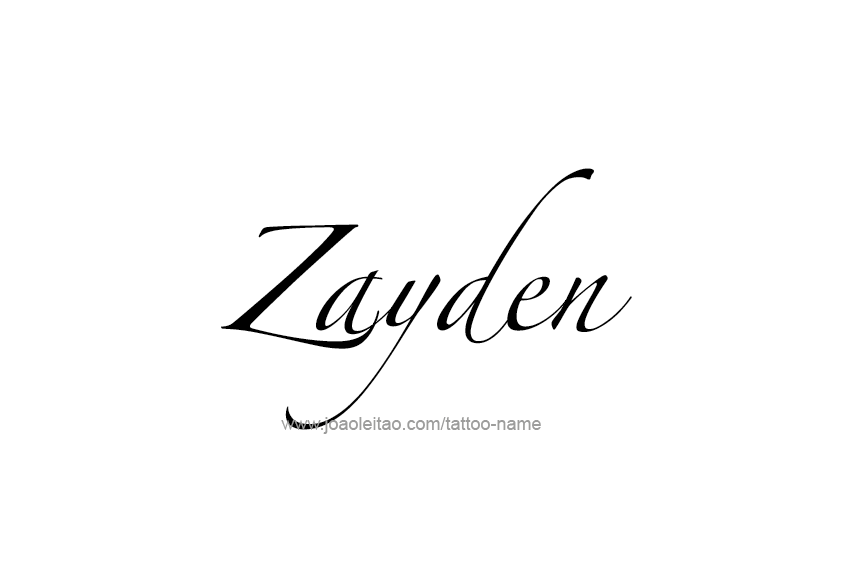 Tattoo Design  Name Zayden   