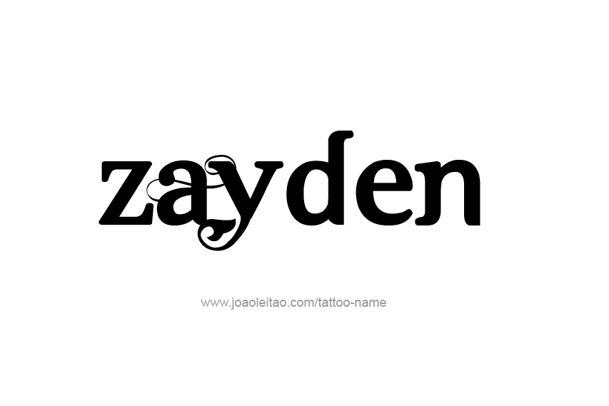 Tattoo Design  Name Zayden   