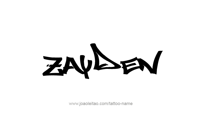 Tattoo Design  Name Zayden   