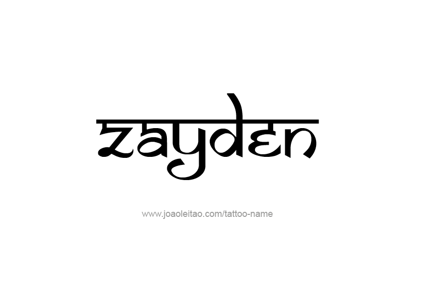 Tattoo Design  Name Zayden   