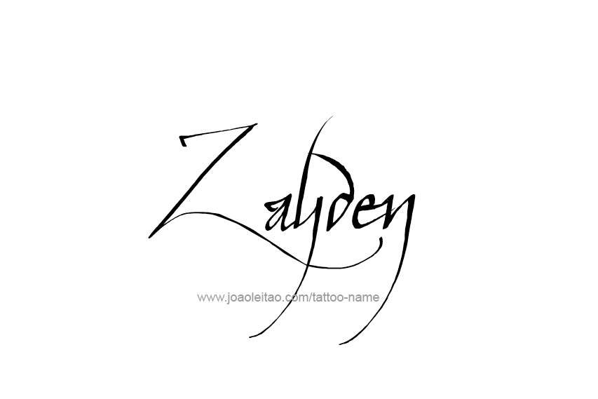 Tattoo Design  Name Zayden   