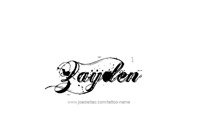 Tattoo Design  Name Zayden   