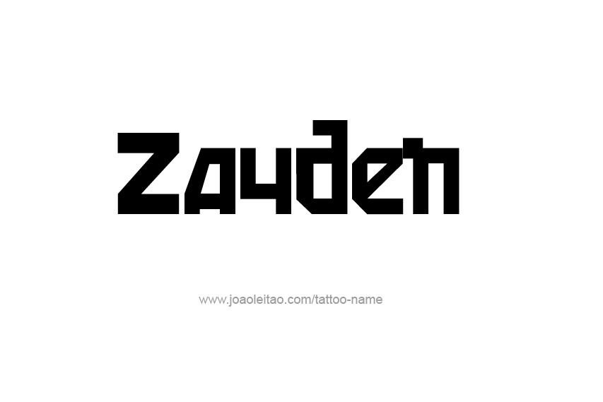 Tattoo Design  Name Zayden   