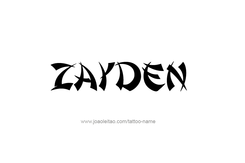 Tattoo Design  Name Zayden