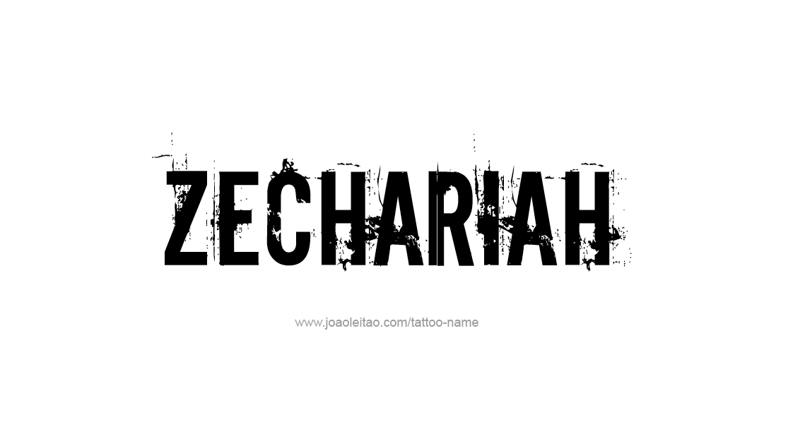 Tattoo Design  Name Zechariah   