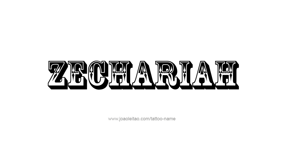 Tattoo Design  Name Zechariah   