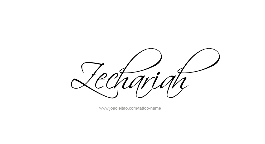 Tattoo Design  Name Zechariah   