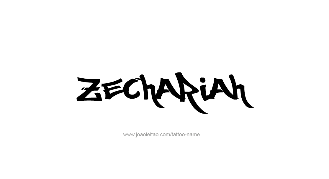 Tattoo Design  Name Zechariah   