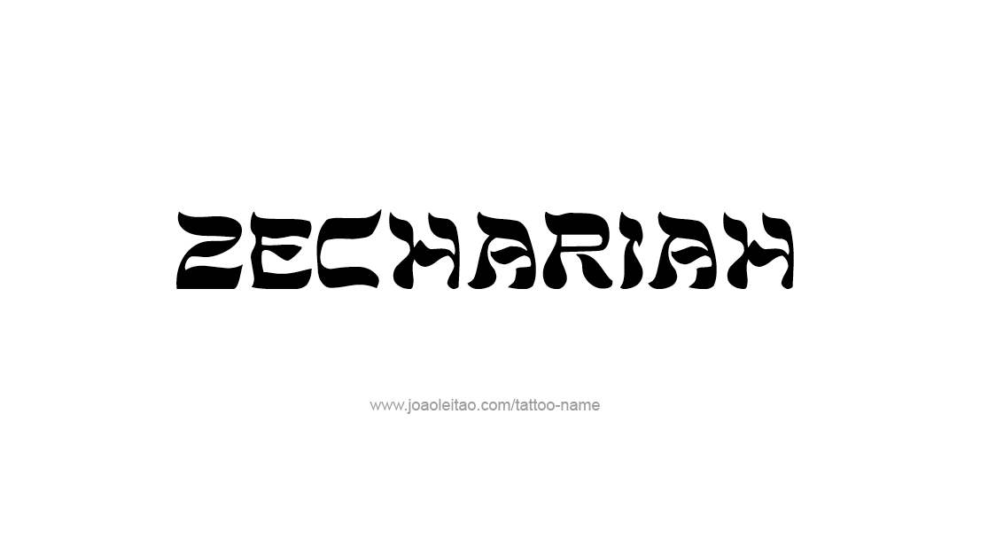 Tattoo Design  Name Zechariah   