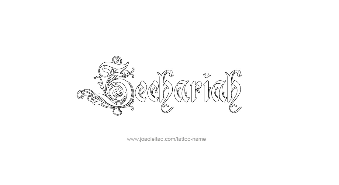 Tattoo Design  Name Zechariah   