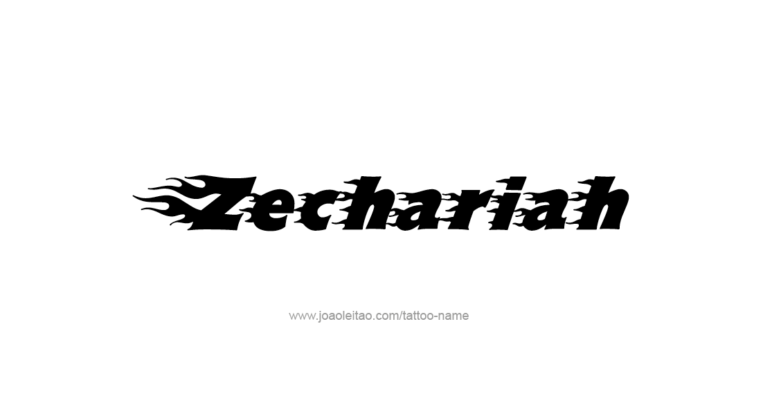 Tattoo Design  Name Zechariah   