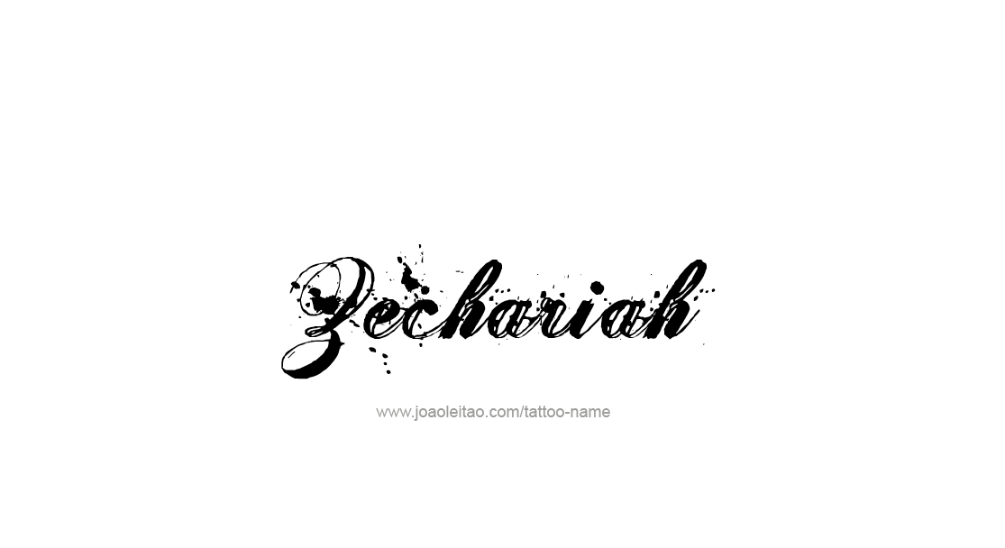 Tattoo Design  Name Zechariah   