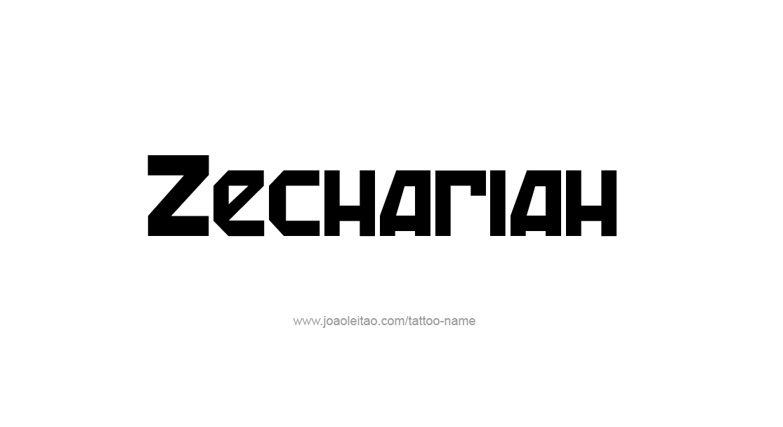 Tattoo Design  Name Zechariah   