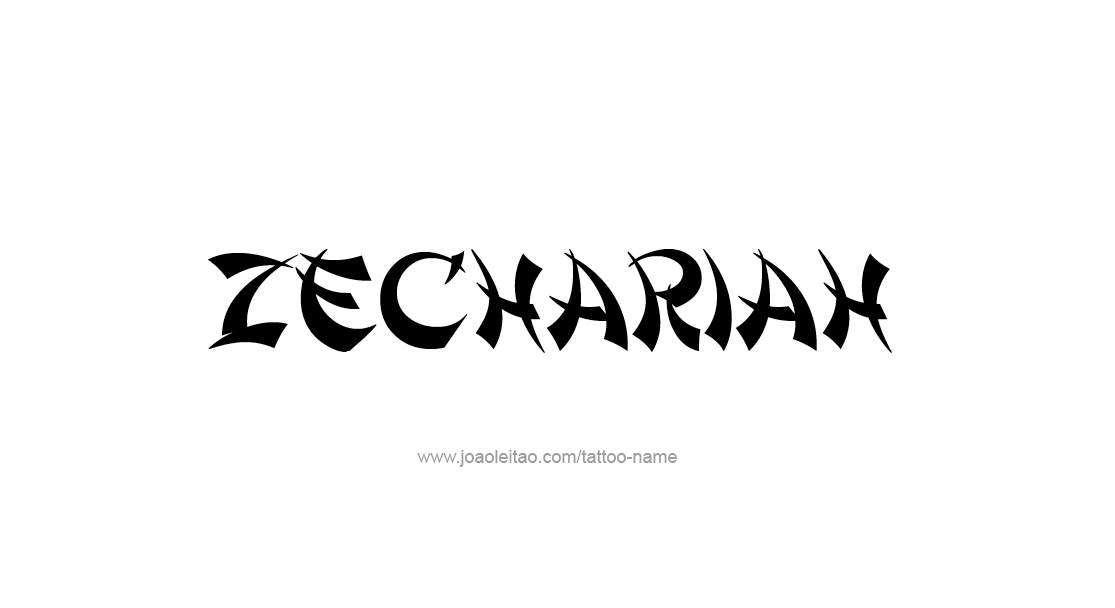 Tattoo Design  Name Zechariah