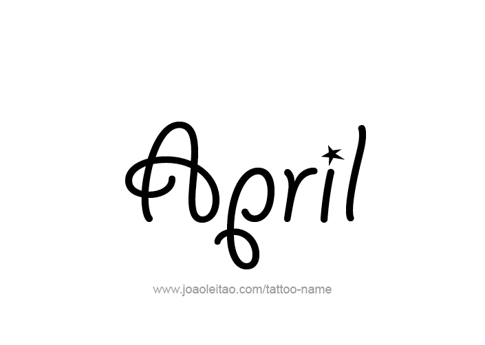 Tattoo Design Name April   