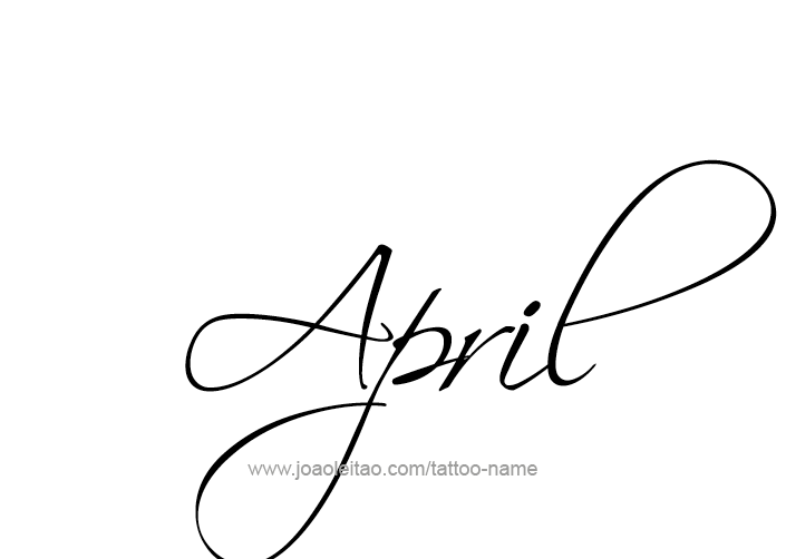 Tattoo Design Name April   