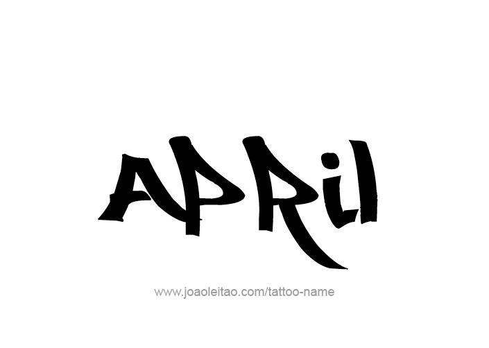 Tattoo Design Name April   