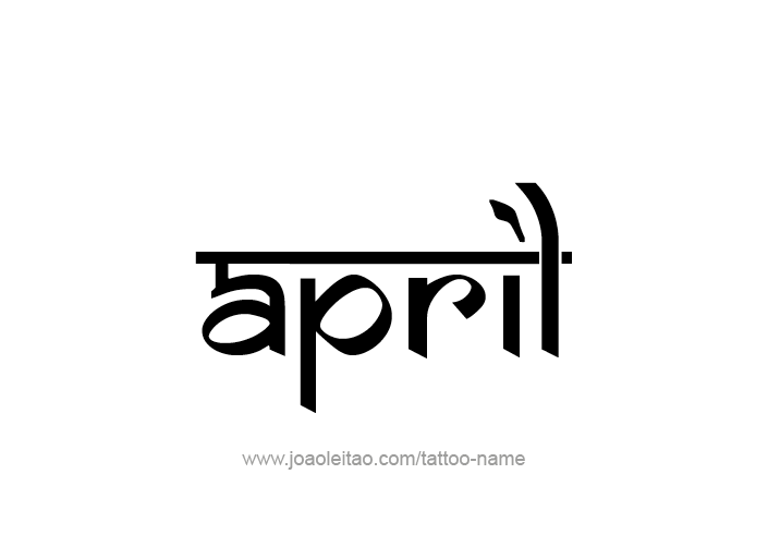 Tattoo Design Name April   