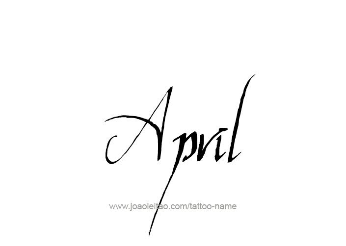 Tattoo Design Name April   