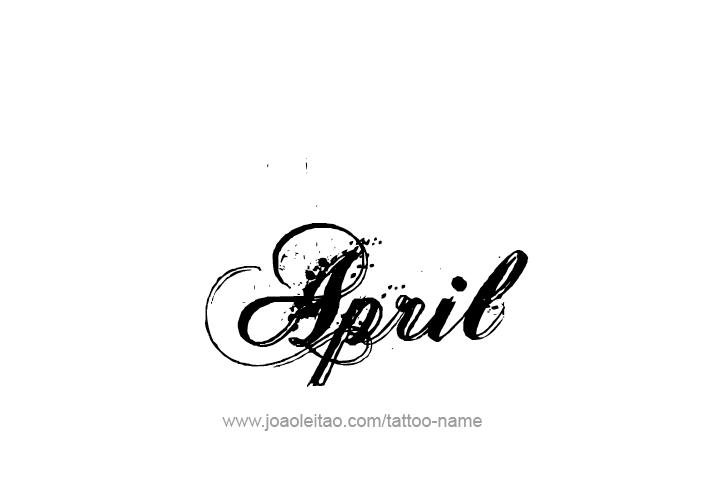 Tattoo Design Name April   