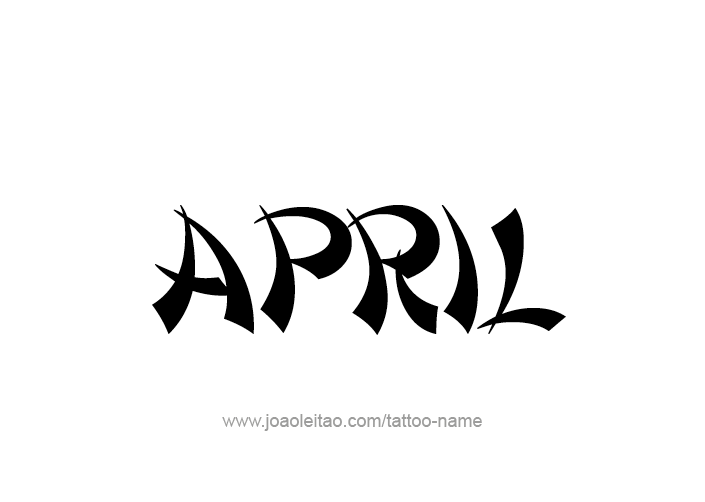 Tattoo Design Name April   