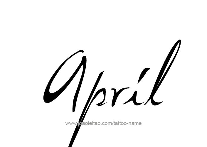 Tattoo Design Name April   