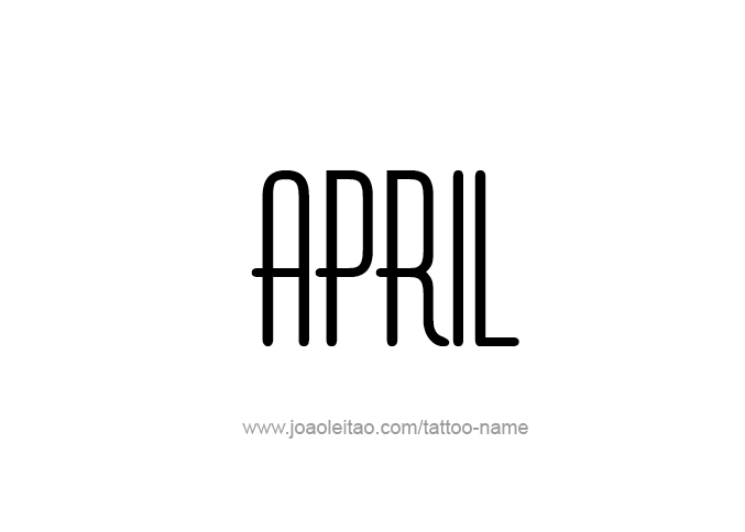 Tattoo Design Name April   