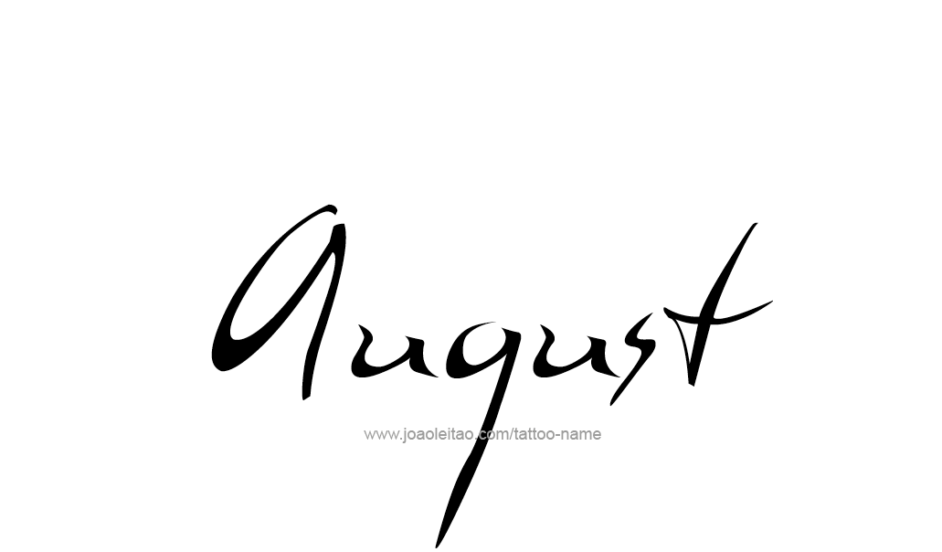 Tattoo Design Name August   