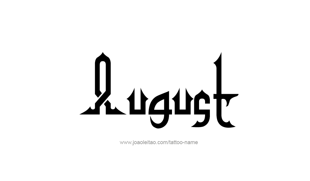 Tattoo Design Name August   