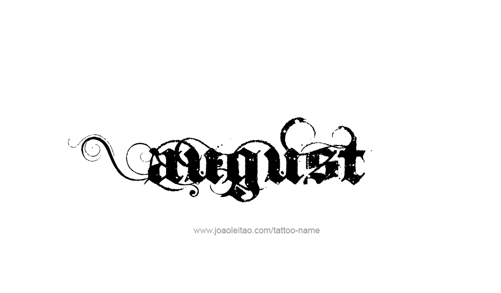 Tattoo Design Name August   